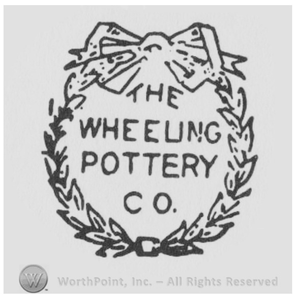 Antique Wheeling Pottery Company pitcher 7.5” tall x 8” wide - Picture 4 of 12